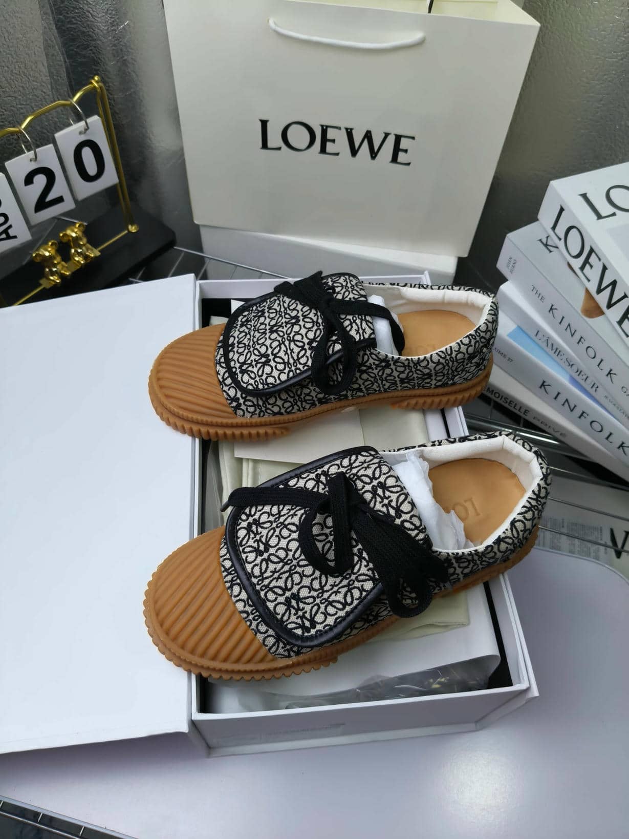 LOEWE canvas sneakers-5